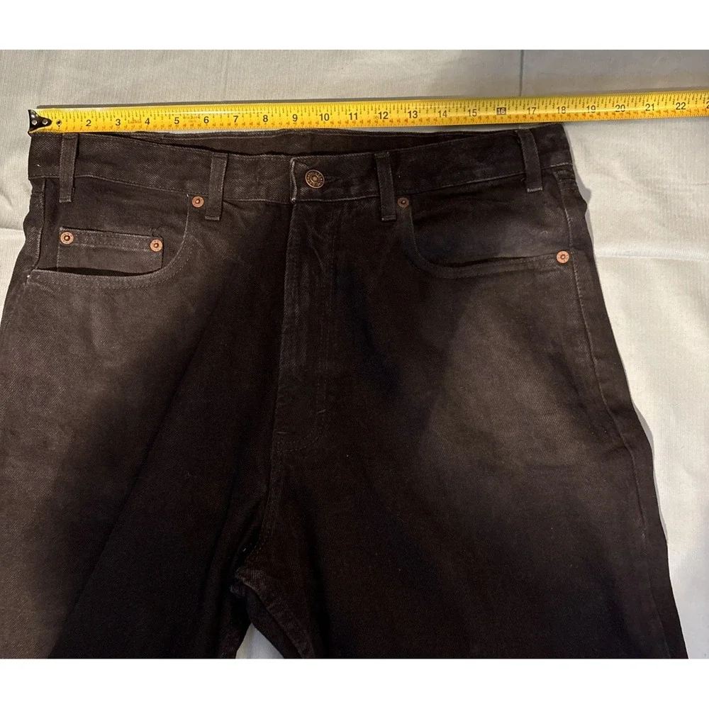 Gap Denim Men Straight Leg Jeans Dark Wash Rugged Heavyweight 37x30 Vintage Look